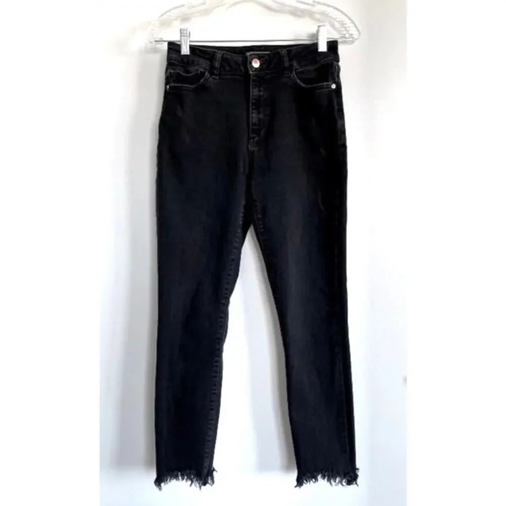 DL1961 Farrow High Rise Raw Frayed Hem Cropped Jeans Size 26